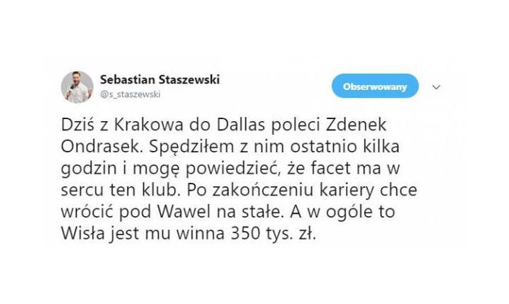 Ondrasek przez 6 MIESIĘCY nie dostawał pensji...